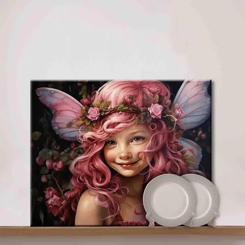 Miniatura 4 de Angel Girl - Pintura por números para adultos, corona de rosas rosadas, pintura al óleo digital, pintura acrílica, kit de pintura linda para niñas