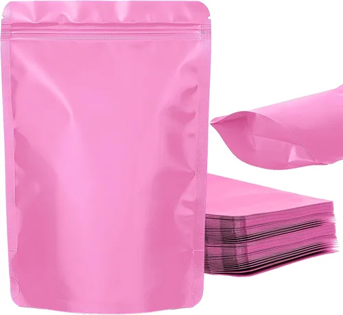 Miniatura 14 de Paquete de 100 bolsas resellables de pie, a prueba de olores, bolsas de papel de aluminio sellables para embalaje (negro, 3.5 x 5.1 pulgadas)