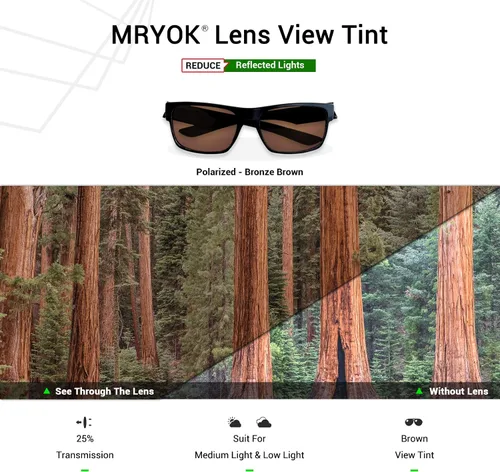 Miniatura 4 de Mryok Lentes De Repuesto Polarizadas Para Oakley Half Jacket 2.0 XL OO9154-2.441 in - Bronce Marrón