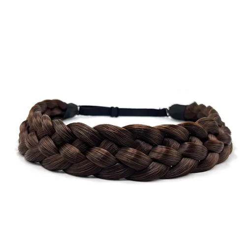 Miniatura 26 de Diadema de pelo sintético de 5 hebras trenzadas, clásicas, gruesas, anchas, trenzadas, elásticas, multicolor, accesorios de belleza para el cabello