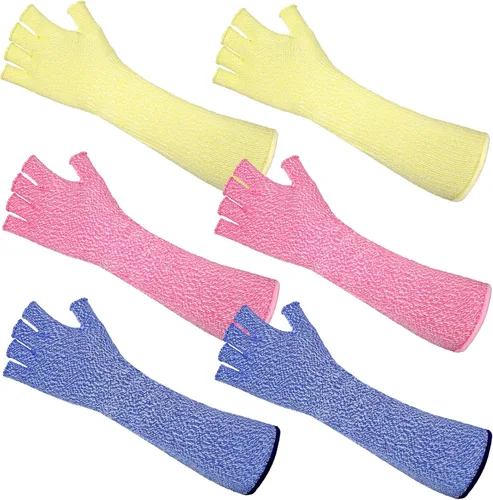 Miniatura 10 de JenPen 3 Pairs Protective Arm Sleeves Arm Protectors for Thin Skin and Bruising Cut Resistant Sleeve Level 5 Burn Protection