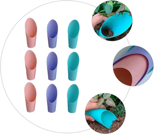 Miniatura 2 de Happyyami 9 Uds suculenta taza pala cubo colorido pequeño jardinería cucharas jardín cucharada herramienta planta cubo pala niños jardín