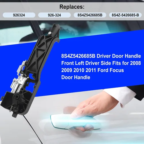 Miniatura 4 de 8s4z5426685b Soporte de Manija de Puerta del Conductor Delantera Izquierda Refuerzo de Base para 2008 2009 2010 2011 Ford Focus Reemplaza