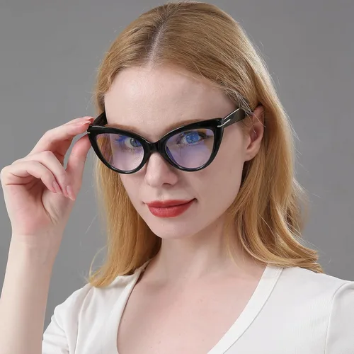 Miniatura 3 de DXYXYO Paquete de 3 lentes retro para computadora para mujer, de gran tamaño, ojo de gato, bloqueo de luz azul, lectores, sin receta, lentes de moda