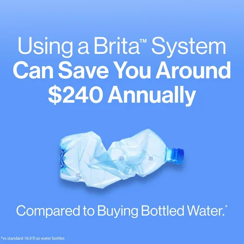Miniatura 9 de Brita Jarra de filtro de agua de todo el día, blanco, grande, 10 taza, 1 cuenta