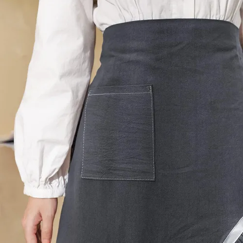 Miniatura 2 de Delantal retro para mujer, con volantes, estilo vintage, con bolsillo, para chef, cafetería, camarero, cocina, cocina