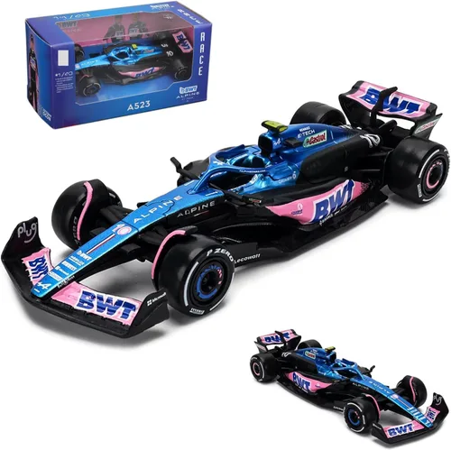 HTLNUZD Bburag 1/43 2023 F1 Team A523#10 P.Gasly - Modelo de coche de carreras para adultos BWT-Alpine DieCast de aleación para adultos Azul
