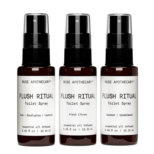 Miniatura 32 de Muse Apothecary Flush Ritual - Aerosol para inodoro aromático y refrescante, usar antes de ir, 2 onzas, infundido con aceites esenciales naturales