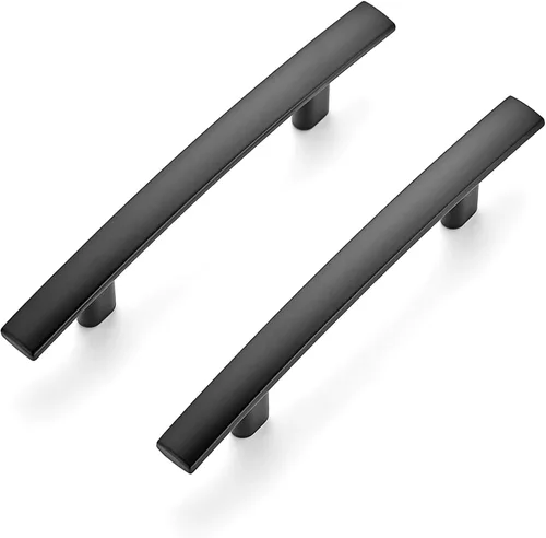 Miniatura 10 de Ravinte Paquete de 1 tirador curvado de gabinete de 5-3/16 pulgadas color negro mate para cajones de cocina, manijas de arco de gabinete de 5-3/16
