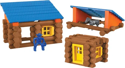 Miniatura 6 de LINCOLN LOGS - Cabaña de Oak Creek - 137 piezas - Troncos de madera real - Edades 3+ - Mejor set de regalo de construcción retro para niños/niñas