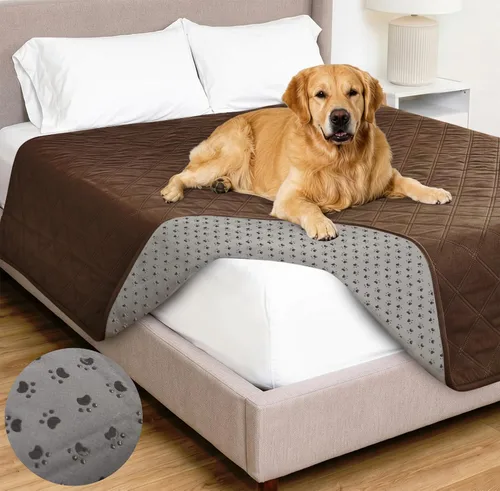 Miniatura 43 de GORILLA GRIP® Manta impermeable para perro, funda de sofá a prueba de fugas para perros, parte trasera de agarre de silicona, protege el sofá