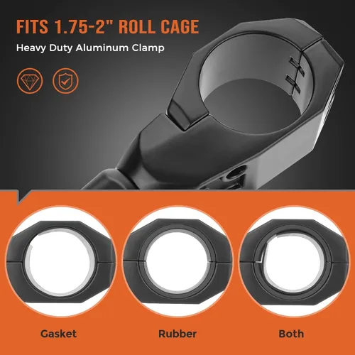 Miniatura 6 de KEMIMOTO UTV - Espejos laterales color negro, azul, rojo y naranja, compatible con Polaris RZR Talon Can Am Rearview funciona con jaula antivuelco