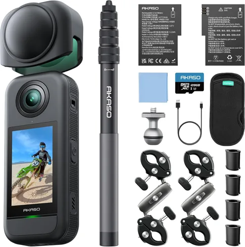 Miniatura 14 de AKASO 360 Cámara de acción resistente al clima de 360° - Video 360 de 5.7K con sensores de 1/2 pulgada de 48 MP, foto 360 de 72 MP, 360-SuperSmooth
