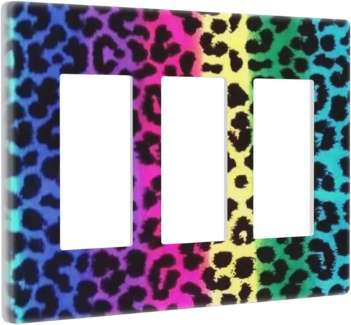 Miniatura 102 de Cubierta de interruptor de luz rosa brillante con purpurina de 1 banda, sin dispositivo, placa de pared en blanco decorativa para adolescentes, Rosa