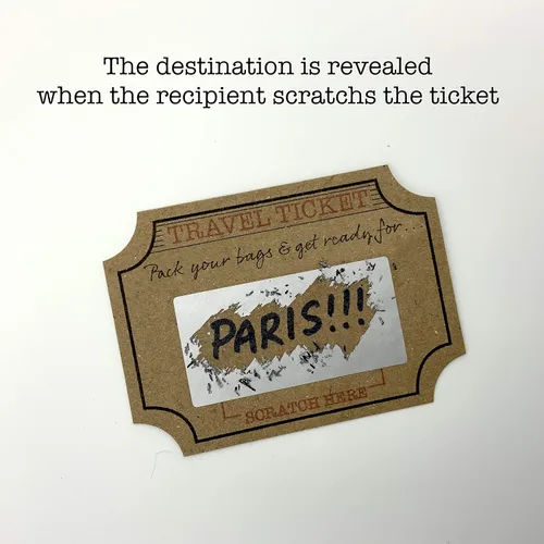 Miniatura 4 de Paquete de regalo de tarjeta de rascar y revelar mini maleta sorpresa DIY y mini boleto de viaje (DIY). Perfecto para San Valentín, vacaciones