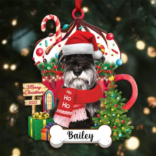 Miniatura 46 de Amantes de los perros de Navidad – Navidad de perros disponibles para muchos perros Shi Tzu – Adorno con forma personalizada, adorno de Navidad