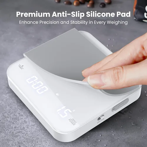 Miniatura 6 de Maestri House Mini báscula de café con temporizador, báscula de espresso recargable USB-C, báscula precisa de 2kg/0.1g para espresso y café por