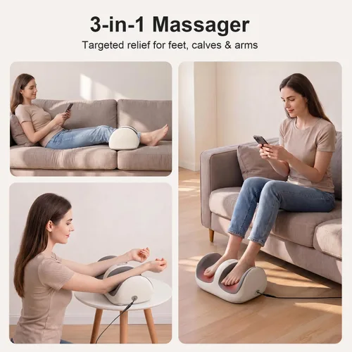 Miniatura 4 de Nekteck Foot Massager with Heat & Shiatsu Foot Roller, Adjustable Intensity & Calf Massage for Sore Feet, Neuropathy & Plantar Fasciitis, Portable