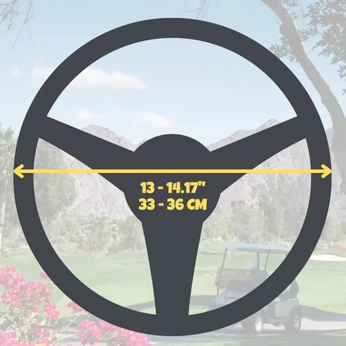 Miniatura 4 de Funda universal para volante de carrito de golf con diamantes de imitación de cristal brillante coloridos, se adapta a Club Car, Yamaha, EZGO, funda