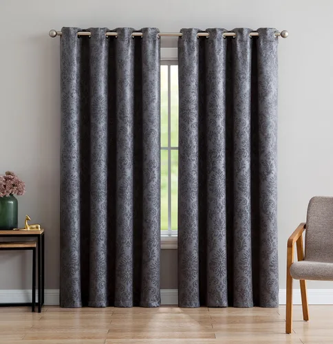 Miniatura 14 de LinenZone Par de Cortinas de Dormitorio Azul Verde Azulado. Estas Cortinas Opacas de Decoración Moderna son una Gran Opción como Cortinas de Ventana