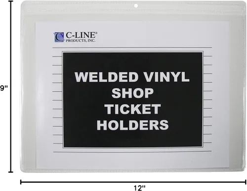 Miniatura 3 de C-Line sobres para boleto de tienda de vinilo, lados transparentes, apertura en el lado largo, 12 x 9 pulgadas, 50 por caja (80129)