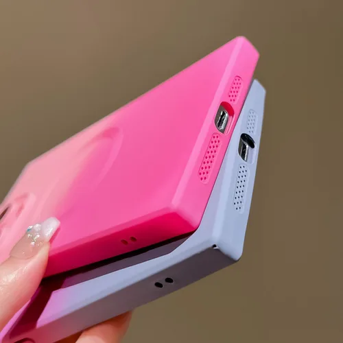 Miniatura 5 de Funda cuadrada para iPhone 12 Pro, compatible con MagSafe, protector completo de lente de cámara, funda multicolor de lujo para mujeres y niñas