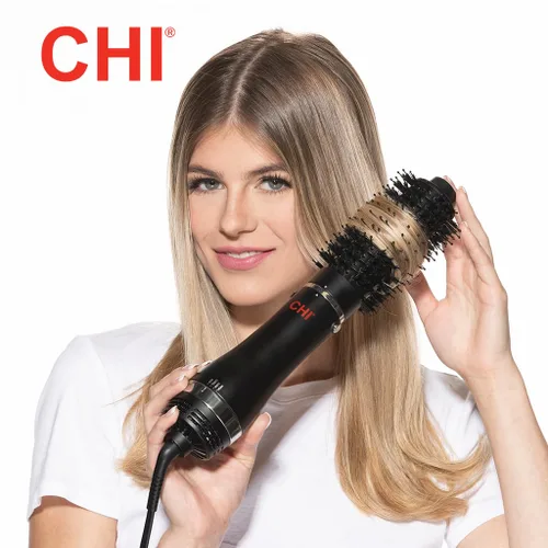 Miniatura 6 de CHI Cepillo redondo 3 en 1 para secado de pelo, cepillo secador de pelo para cabello liso y sin encrespamiento, 3 cabezales de cepillo