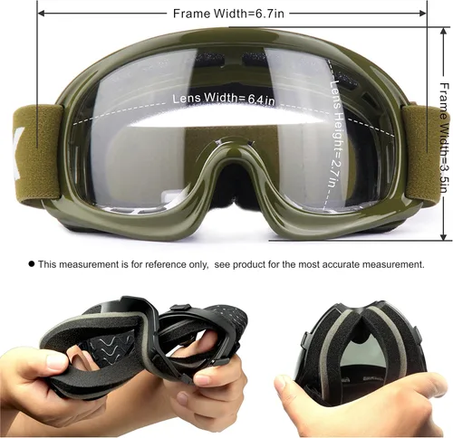 Miniatura 3 de GLX - Gafas modelo YH15 antiempañantes y resistentes a los impactos para motocross todo terreno y cuatrimoto, para niñas y niños; talle único