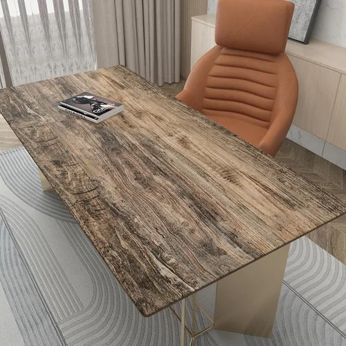 Miniatura 7 de 3yecao Papel tapiz de grano de madera marrón grueso, 24 x 197 pulgadas, impermeable, con textura sintética, papel de contacto de madera gris azul