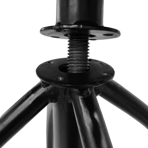 Miniatura 9 de TUP THE URBAN PORT Pia Taburete de altura de mostrador de estilo industrial de 25 a 31 pulgadas con asiento giratorio ajustable, marrón, negro
