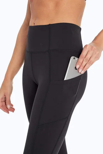 Miniatura 3 de Jessica Simpson Sportswear Leggings capri con bolsillo para control de abdomen para mujer