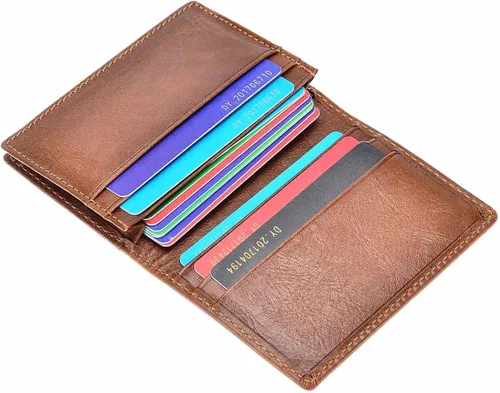 Miniatura 2 de HAWEE - Cartera de bolsillo frontal para hombre cuero auténtico RFID