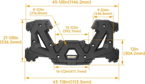 Miniatura 2 de Kojem Rejilla Trasera Compatible con Polaris Sportsman Touring 570 450 2014-2020 Reemplazo para 2635059-070 Negra Accesorios de Ensamblaje
