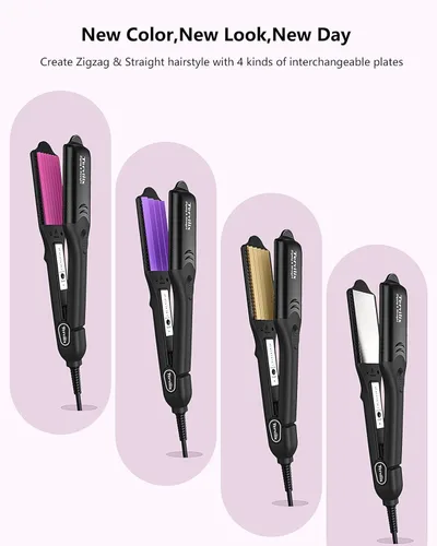 Miniatura 4 de Terviiix Rizadora de Cabello para Mujeres con 4 Placas Intercambiables, Rizadora para Cabello con Infusión de Queratina y Aceite de Argán, Rizadora