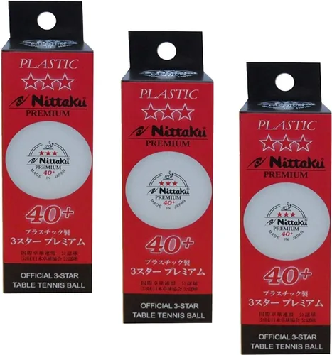 Miniatura 5 de NITTAKU 3-Star Premium 40+ - Pelotas de tenis de mesa