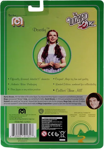 Miniatura 6 de Mego Figura de acción, 8 pulgadas Mago de Oz - Dorothy (1ª vez disponible en paquete individual) (artículo de colección de edición limitada)