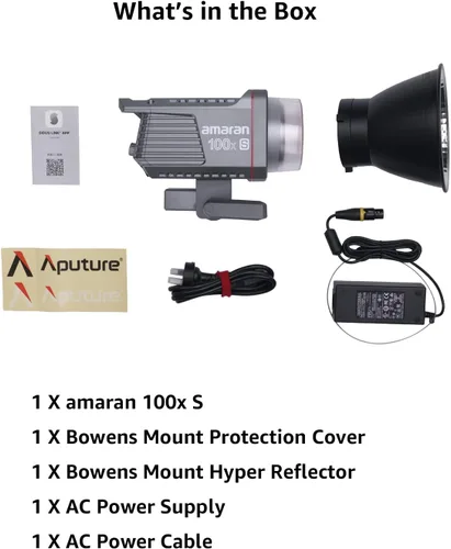 Miniatura 6 de Aputure Amaran 100x S Luz de Vídeo LED Bi-Color, Salida de 100W, Control de Aplicación Bluetooth, 9 Efectos de Iluminación Integrados, Fuente