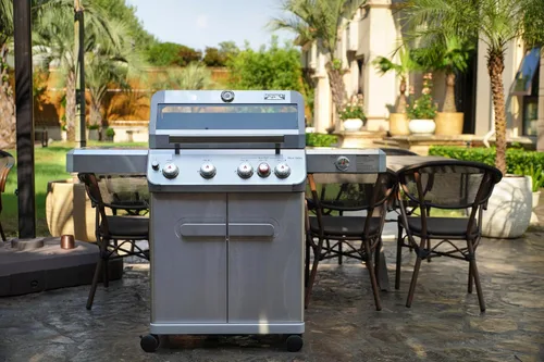 Miniatura 3 de Monument Grills 4+1 Barbacoa al Aire Libre de Acero Inoxidable con Gas Propano, 4 Quemadores y 1 Quemador Lateral de 62,000 BTU, Barbacoa de Jardín