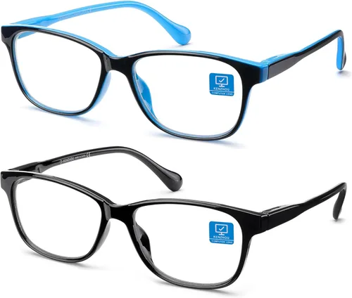 Miniatura 9 de K KENZHOU Lentes de luz azul para mujeres y hombres, lentes de bloqueo de luz azul para teléfonos de juegos de computadora, antifatiga ocular y Negro