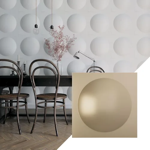 Miniatura 25 de Ekena Millwork 19 5/8 pulgadas de ancho x 19 5/8 pulgadas de alto, Sloane EnduraWall decorativo 3D, cromo brillante (cubre 2.67 pies cuadrados).