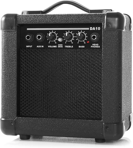 Miniatura 5 de Ashthorpe Paquete de guitarra eléctrica acústica Dreadnought Cutaway de tamaño completo con amplificador de 10 W, color negro