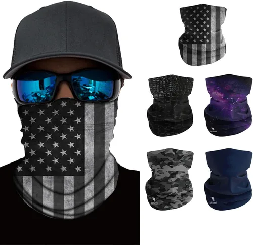 Miniatura 35 de Máscara facial para hombres y mujeres, protección solar UPF 30+, transpirable, bandana para motocicleta, senderismo, pesca