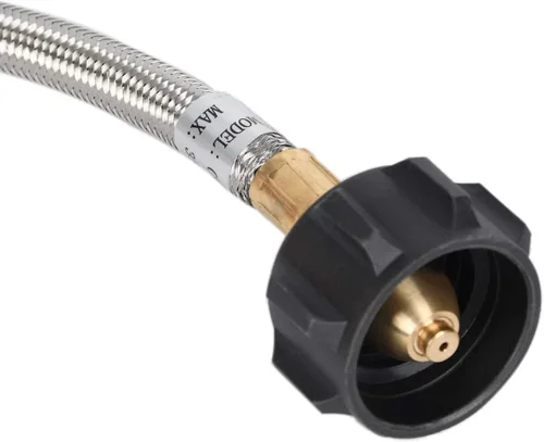 Miniatura 3 de GGC Manguera adaptadora de propano trenzada de acero inoxidable de 4 pies, convertidor de 1 lb a 20 lb para tanque QCC1/tipo 1 LP a parrilla