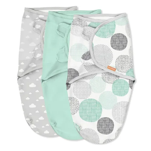 Miniatura 14 de SwaddleMe - Manta original orgánica, talla S/M, de 0 a 3 meses, paquete de 2 (cielos estrellados)