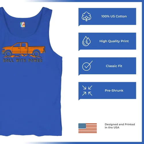 Miniatura 40 de Tee Hunt Camisetas gráficas y camisetas sin mangas para hombre Roll with Power Pickup Truck