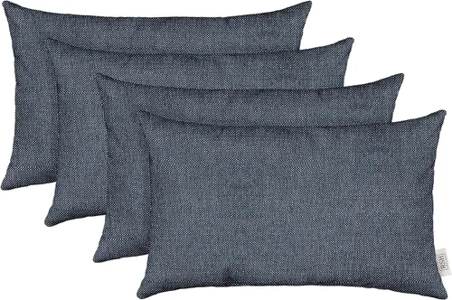 Miniatura 80 de RSH DECOR: Sunbrella - Juego de 4 almohadas lumbares, 20 x 12 pulgadas, tela de rendimiento resistente al agua y a la decoloración, fundas
