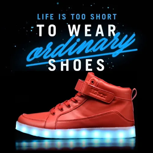 Miniatura 2 de IGxx Zapatos con luz LED para niños, tenis de alta calidad, zapatos con luces para niños, carga USB, entrenadores luminosos intermitentes