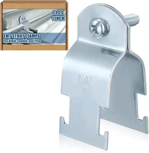 Miniatura 13 de Landhoow Emt Pipe - Abrazaderas universales de puntal para canal, accesorio de conducto electro galvanizado con perno y tuerca, herramienta