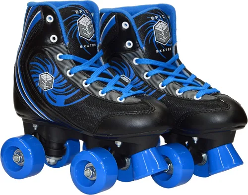 Miniatura 2 de ¡Nuevo! Epic Rock Candy - Patines cuádruples con 2 cordones (negro y azul)