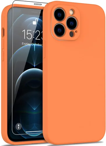 Miniatura 15 de DEENAKIN Funda de silicona compatible con iPhone 12 con protector de pantalla, mejora la protección de la cámara, funda protectora suave y flexible